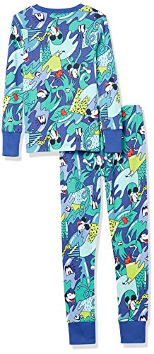 Amazon Essentials Disney | Marvel | Star Wars Conjunto de Pijama (Previamente Spotted Zebra) Niño, Azul/Blanco Mickey Clásico, 8 años