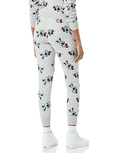 Amazon Essentials Disney | Marvel | Star Wars Pantalón de Chándal Tipo Jogger de Forro Polar y Tejido de Rizo Francés Mujer, Iconos De Minnie, XS