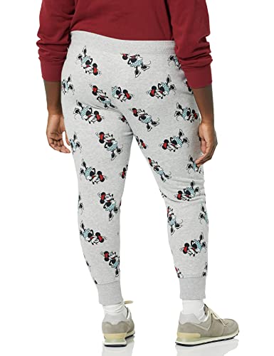 Amazon Essentials Disney | Marvel | Star Wars Pantalón de Chándal Tipo Jogger de Forro Polar y Tejido de Rizo Francés Mujer, Iconos De Minnie, XS