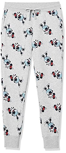 Amazon Essentials Disney | Marvel | Star Wars Pantalón de Chándal Tipo Jogger de Forro Polar y Tejido de Rizo Francés Mujer, Iconos De Minnie, XS