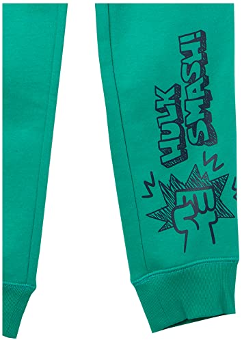 Amazon Essentials Disney | Marvel | Star Wars Pantalones Deportivos de Felpa (Anteriormente Spotted Zebra) Niño, Pack de 2, Marvel/Hulk, 8 años