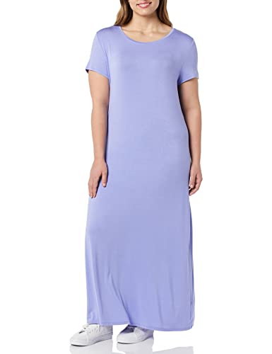 Amazon Essentials Maxi-Vestido de Manga Corta Mujer, Violeta Suave, S