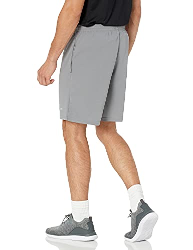 Amazon Essentials Pantalón Corto Holgado, técnico y de Estilo Deportivo (Disponible en Tallas Grandes y Largos Especiales) Hombre, Pack de 2, Gris/Negro, M