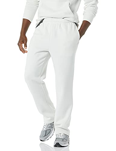 Amazon Essentials Pantalón de chándal de Forro Polar (Disponible en Tallas Grandes y Largos Especiales) Hombre, Blanco, L