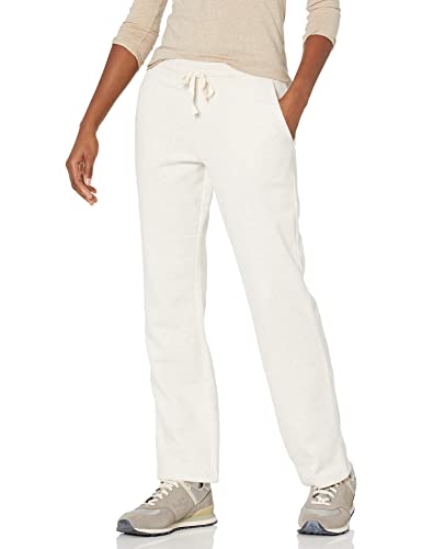 Amazon Essentials Pantalón de chándal en Felpa con Pernera Recta (Disponible en Tallas Grandes) Mujer, Avena Mezcla, S