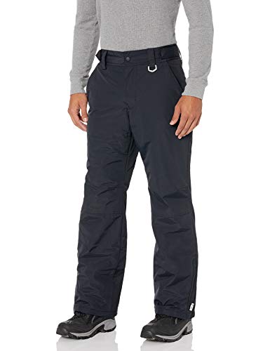 Amazon Essentials Pantalón para la Nieve Aislante y Resistente al Agua Hombre, Negro, M