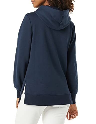 Amazon Essentials Sudadera tipo túnica con capucha en felpa francesa Mujer, Azul Marino, S