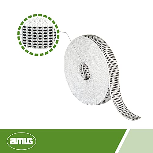 Amig - Cinta para Recogedor de Persianas Enrrollables | Cuerda de Repuesto para Carrete de Toque Suave y Rígido | Resiste Rayos UV y Abrasión | 20 mm x 6 m