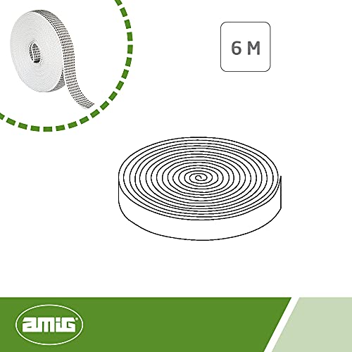 Amig - Cinta para Recogedor de Persianas Enrrollables | Cuerda de Repuesto para Carrete de Toque Suave y Rígido | Resiste Rayos UV y Abrasión | 20 mm x 6 m