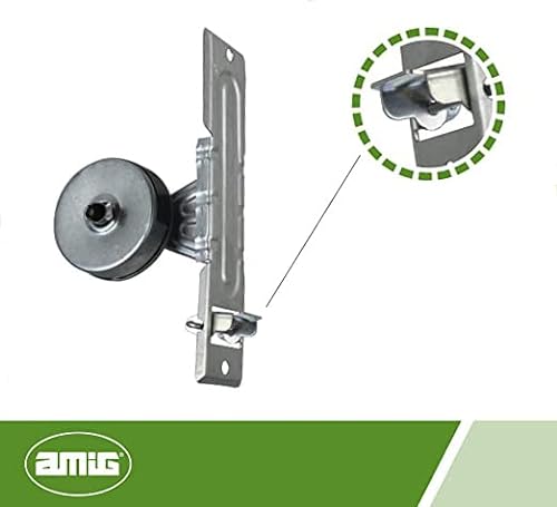 Amig - Recogedor Compacto de Acero para Persianas Enrrollables con 1 Patilla | De Empotrar o Encastrado | Acabado Metálico | Medidas: 4,6 x 18,8 x 11 cm