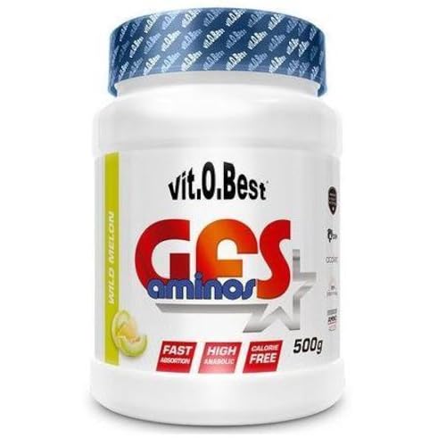 Aminoácidos Esenciales GFS AMINOS Powder Polvo, Cápsulas y viales - Fuerte Recuperador Muscular - Suplementos Deportivos - Vitobest (Wild Melon, 500g)