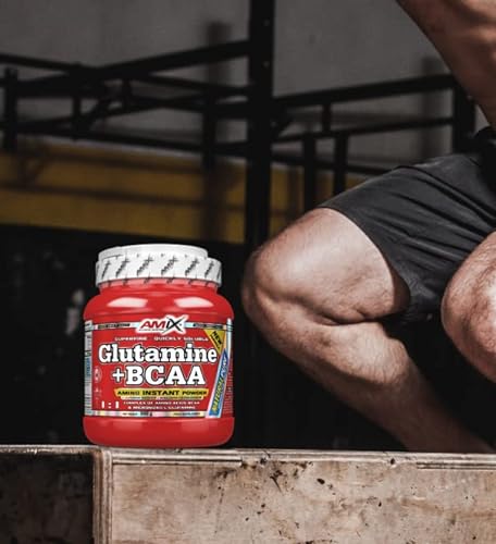 AMIX - Bcaa Glutamina - 530 Gramos - Complemento Alimenticio de Glutamina en Polvo - Reduce el Catabolismo Muscular - Ideal para Deportistas - Sabor Natural - Aminoácidos Ramificados