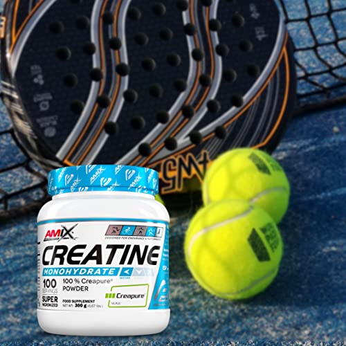 AMIX - Creatina Monohidratada Creapure en Bote de 300 g - Ayuda al Aumento del Rendimiento y la Fuerza - 100% Creapure - Suplemento para Ganar Masa Muscular