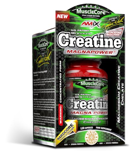 AMIX - CREATINE MAGNAPOWER - 120 CAPS - Complemento alimenticio - Aumenta la fuerza muscular - Favorece la hidratación intracelular