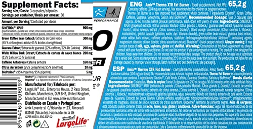 Amix - Performance Termo Xtr Burner - Suplemento Alimenticio - Mejora el Rendimiento - Para Deportes de Fondo y Resistencia - Nutrición Deportiva - Contiene 90 Cápsulas