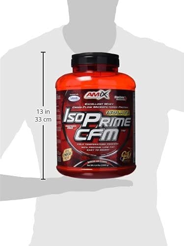 AMIX - Proteína Isolada Isoprime CFM, 2 Kg - Gran Aporte de Aminoácidos - Contiene Enzimas Digestivas - Libre de Aspartamo, Proteínas para Aumentar Masa Muscular, Sabor Chocolate