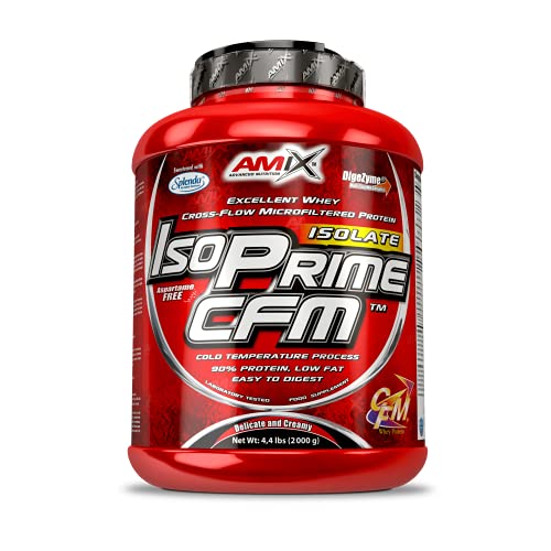 AMIX - Proteína Isolada Isoprime CFM, 2 Kg - Gran Aporte de Aminoácidos - Contiene Enzimas Digestivas - Libre de Aspartamo, Proteínas para Aumentar Masa Muscular, Sabor Chocolate