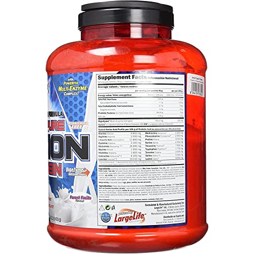 AMIX - Proteína Whey - Pure Fusion - 2,3 Kg - Concentrado de Suero Ultra Filtrado - Isolada con Splenda - Contiene L-glutamina - Proteínas para Aumentar Masa Muscular - Sabor Natural