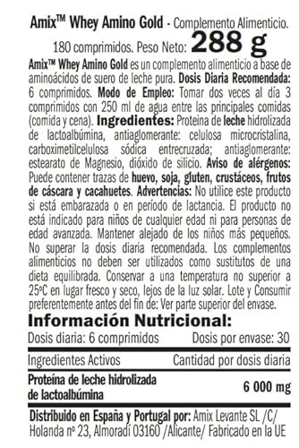 AMIX - Suplemento Alimenticio Michelle Night Amino en 250 Tabletas - Ayuda a Prevenir la Pérdida de Masa Muscular - Aporte de Energía - Suplemento Deportivo