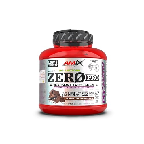 AMIX - Zeropro Protein - Proteína Isolada - Gran Aporte de Aminoácidos - Sin Azúcar - Proteína Natural - Proteínas para Aumentar Masa Muscular - Sabor Doble Chocolate - 2 Kg