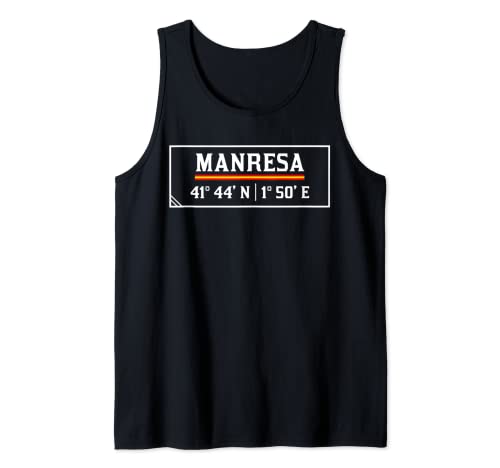 Amo mi ciudad Manresa - Coordenadas de Manresa Camiseta sin Mangas