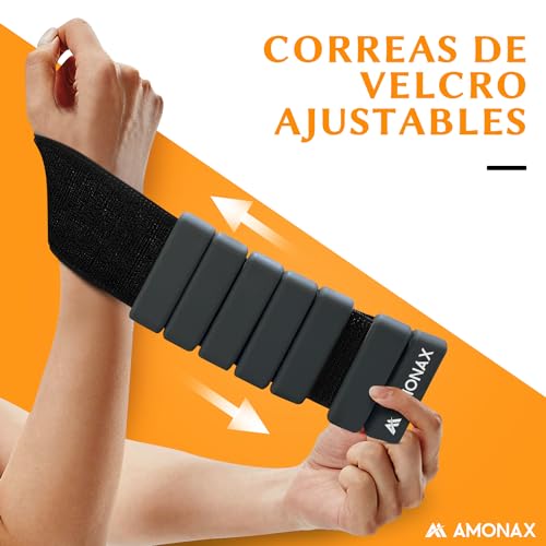 Amonax Adjustable Pesas Para Tobillos, Tobilleras Gimnasio Pesas Tobillos Para Mujeres Y Hombres, 2x1kg Pesas Tobilleras, Pesas Muñecas De Pilates, Pesas Para Muñecas Y Tobillos Para Yoga, Danza