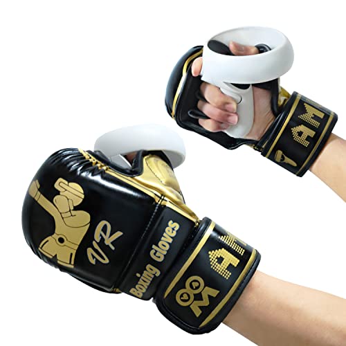 AMVR Guantes de Boxeo Controladores táctiles para Quest 2/1 o Rift S, compatibles con Play Thrill of The Fight, Que Hacen Que la Experiencia de Realidad Virtual Sea más Realista