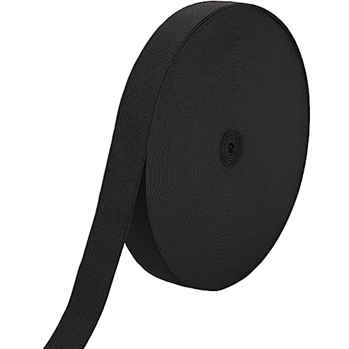 ANDSHUAI Banda Elastica Costura,Cinchas Tapiceria 10mm,Goma Elastica,Goma Elastica Costura,Cinta Elastica Costura,Elastico Costura,Cinta Elástica De Costura,Negro Cinta Elástica Ancha,5M,Negro