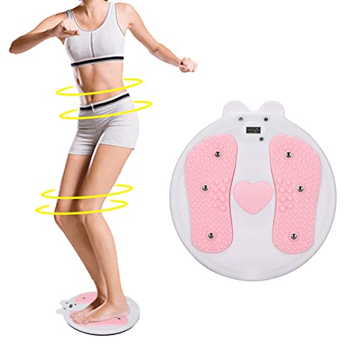 Annadue AB Twister Board para Ejercitar la Cintura Twisting Disc Nodos de Acupresión, AB AB Abdominal Waist Trimmer Twist Board Machine, Fitness Waist Board con Conteo Electrónico