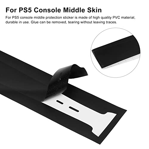 Annadue para la Etiqueta Protectora Media de la Consola PS5 Optical Edition, la Etiqueta Central de la Consola PS5 Digital Edition Todo en Uno, Duradera Y Resistente a los Arañazos.(Negro)