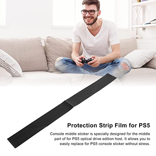 Annadue para la Etiqueta Protectora Media de la Consola PS5 Optical Edition, la Etiqueta Central de la Consola PS5 Digital Edition Todo en Uno, Duradera Y Resistente a los Arañazos.(Negro)