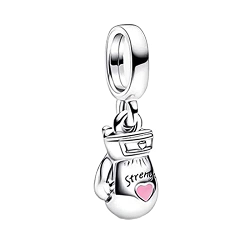 Annmors Charm para pulseras Plata Ley 925 con Circonita Cúbica para mujeres collares regalo Boxing Glove Abalorios con Navidad San Valentín día la madre Abalorios regalo para mujeres y niñas