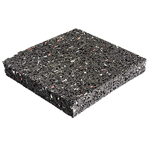 ANRO Esterilla antivibración, alfombrilla antideslizante, para terraza, 100 x 100 x 15 mm, juego de 10 unidades