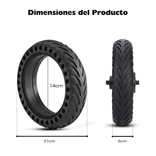 ANSENI® Ruedas Macizas de 8.5Pulgadas para Patinete Electrico, Neumáticos de Reemplazo, Antipinchazo Compatible con Xiaomi Scooter M365/M365 Pro, Xiaomi 1S, Cecotec