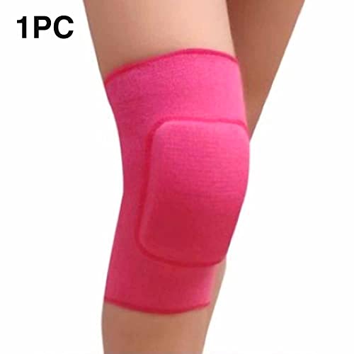 Anwangda Rodilleras elásticas, rodilleras deportivas, rodilleras suaves y transpirables para hombres, mujeres y niños, rodilleras protectoras para baile, yoga, tenis y correr (rosa, talla: S)