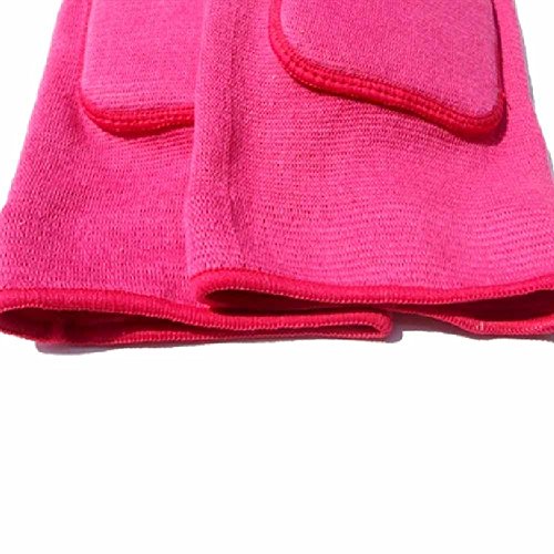 Anwangda Rodilleras elásticas, rodilleras deportivas, rodilleras suaves y transpirables para hombres, mujeres y niños, rodilleras protectoras para baile, yoga, tenis y correr (rosa, talla: S)