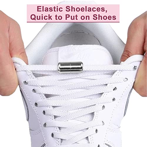 AOKITO 6 Pares Cordones Elásticos, Cordones Elásticos Sin Nudo, Cordones de Goma con Hebilla Metal, Cordones Universales Ajustables, para Zapatillas de Deporte, Zapatos Deportivos, Niños y Adultos