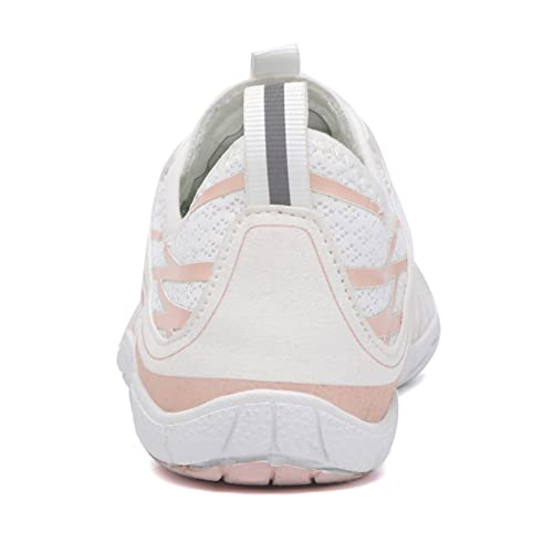 AONETIGER Zapatos de Agua Hombre Mujer Barefoot Zapatillas de Deportes Acuaticos Transpirable Ligeras Secado Rápido Descalzos Trail Calzado para Fitness Playa Vela Snorkel(Blanco,41EU)