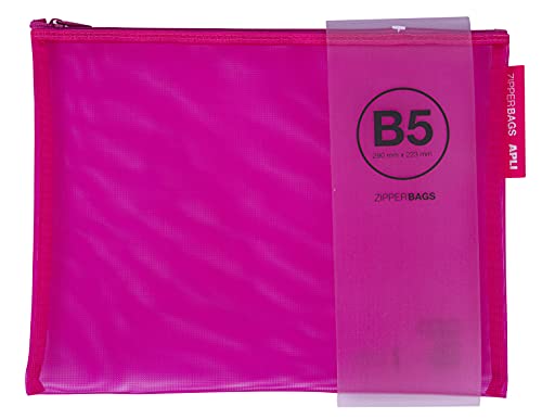 APLI 18026 - Bolsa nylon - Zipper bag - Portatodo nylon transpirable - B5-290 x 223 mm - Envío color aleatorio