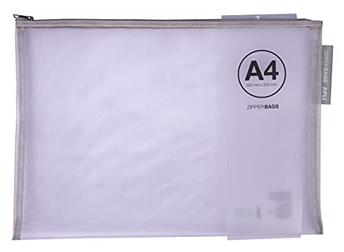 APLI 18027 - Bolsa nylon - Zipper bag - Portatodo nylon transpirable - A4-355 x 255 mm - Envío color aleatorio