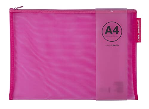 APLI 18027 - Bolsa nylon - Zipper bag - Portatodo nylon transpirable - A4-355 x 255 mm - Envío color aleatorio