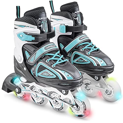 Apollo Patines en Línea Niña y Niño Super Blades X Pro – Patines en Línea Disponibles en Tamaño S, M, L – Patines de Ruedas LED - Cómodos Patines Niña o Niño, Ideales para Principiantes