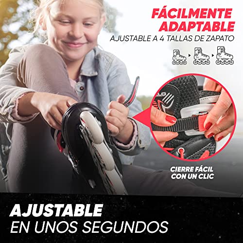 Apollo Patines en Línea Niña y Niño Super Blades X Pro – Patines en Línea Disponibles en Tamaño S, M, L – Patines de Ruedas LED - Cómodos Patines Niña o Niño, Ideales para Principiantes