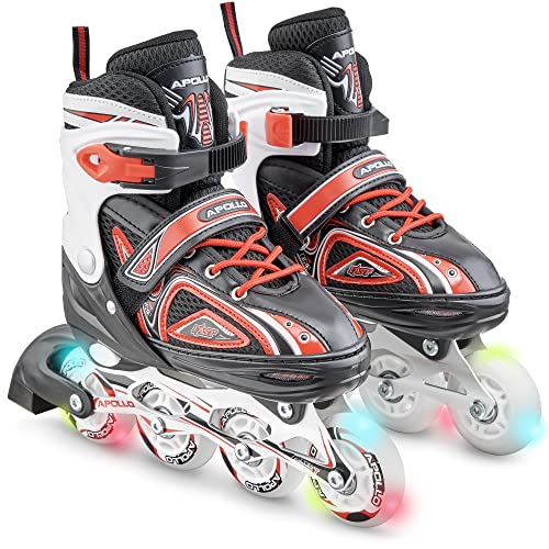 Apollo Patines en Línea Niña y Niño Super Blades X Pro – Patines en Línea Disponibles en Tamaño S, M, L – Patines de Ruedas LED - Cómodos Patines Niña o Niño, Ideales para Principiantes