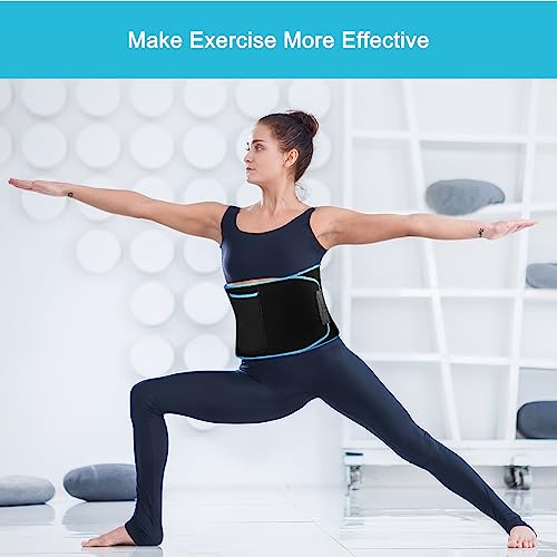 APOMOONS Faja Reductora Mujer Adelgazante Fitness Waist Trainer Fajas Reductoras Mujer con Bolsillo para móvil Faja para Adelgazar Barriga Mujer Belly Slim para Equipo de Fitness