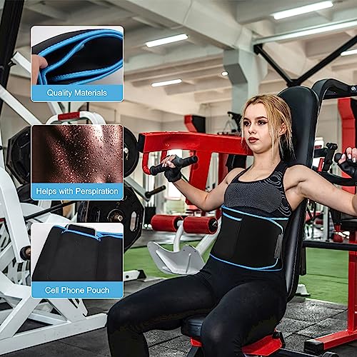 APOMOONS Faja Reductora Mujer Adelgazante Fitness Waist Trainer Fajas Reductoras Mujer con Bolsillo para móvil Faja para Adelgazar Barriga Mujer Belly Slim para Equipo de Fitness