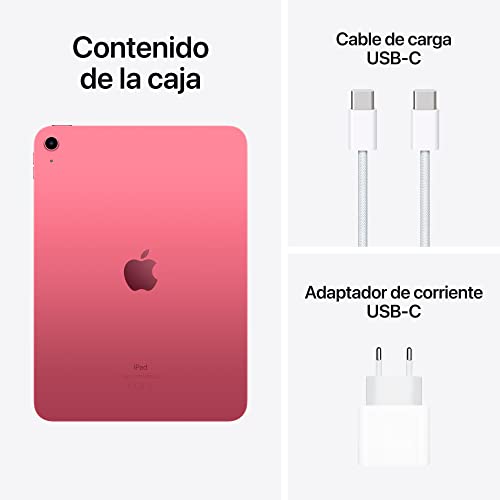 Apple 2022 iPad de 10,9 Pulgadas (Wi-Fi, 64 GB) - Rosa (10.ª generación)