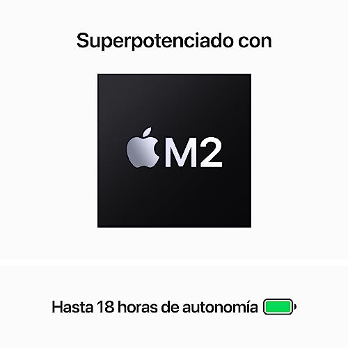 Apple 2023 MacBook Air portátil con Chip M2: Pantalla Liquid Retina de 15,3 Pulgadas, 8GB de RAM, 256 GB de Almacenamiento SSD, compatibilidad con el iPhone y el iPad, Negro Noche