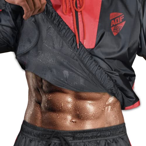 AQF Chándal Sauna, Traje Sauna Hombre, Sauna Suit Mujer, Traje De Sudoracion, Chandal sudoracion para Gimnasio Trotando Running Fajas (Chandal Sauna Completo)