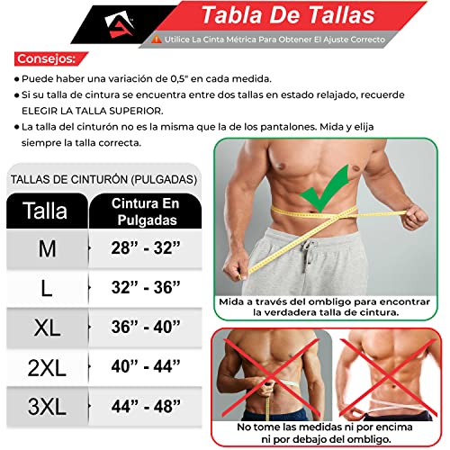 AQF Cinturon Lumbar Gimnasio, 4" Cuero Acolchado Faja Lumbar, Cinturones Hombre Mujer Levantamiento 10mm Grueso Acero Rodillo Hebilla Powerlifting Musculacion Cinturon ​Lastre Gimnasio (L, Negro)